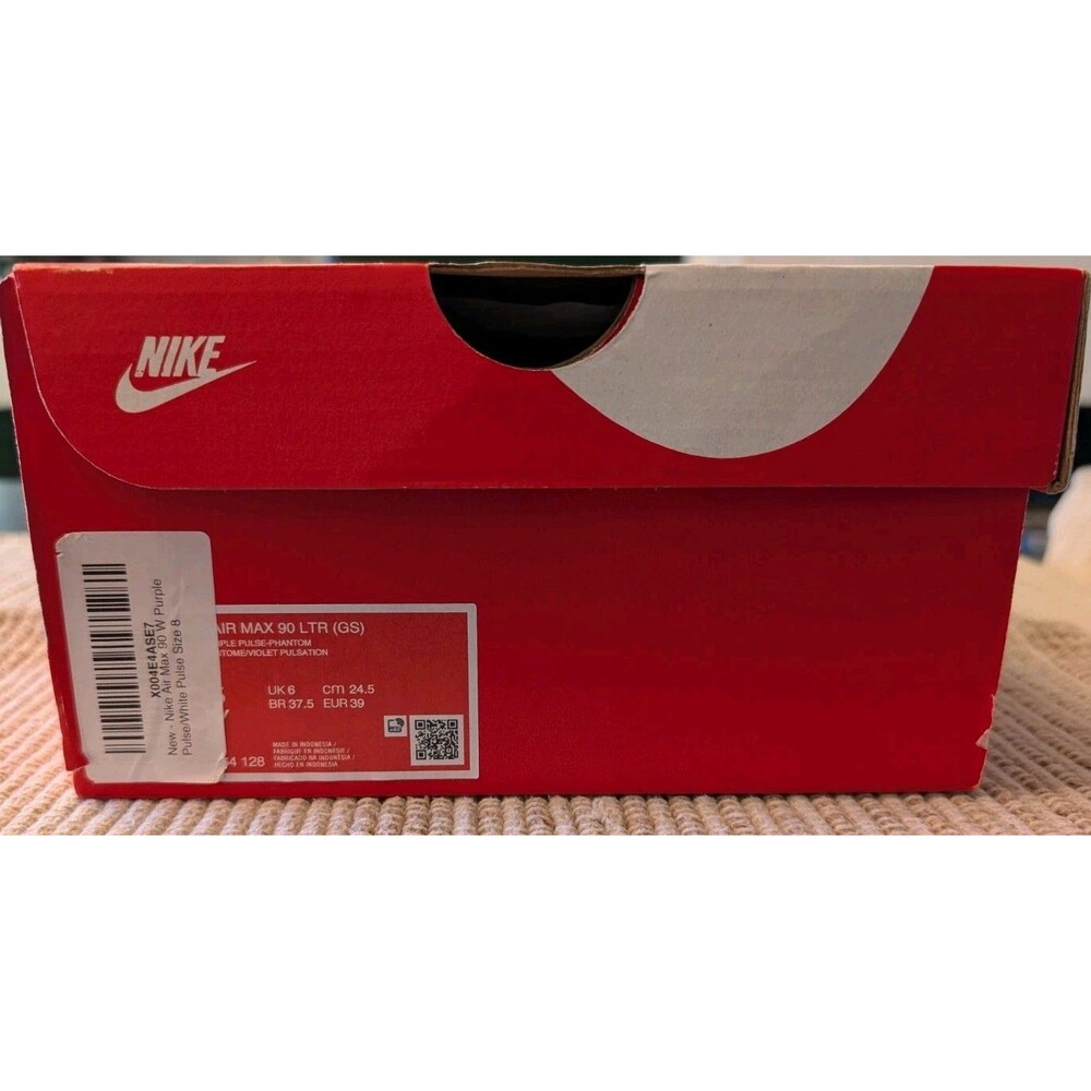Nike Air Max 90 LTR GS CD6864-128 White/Purple Pulse/Phantom/Photo Blue 6.5Y W8 - Picture 3 of 12